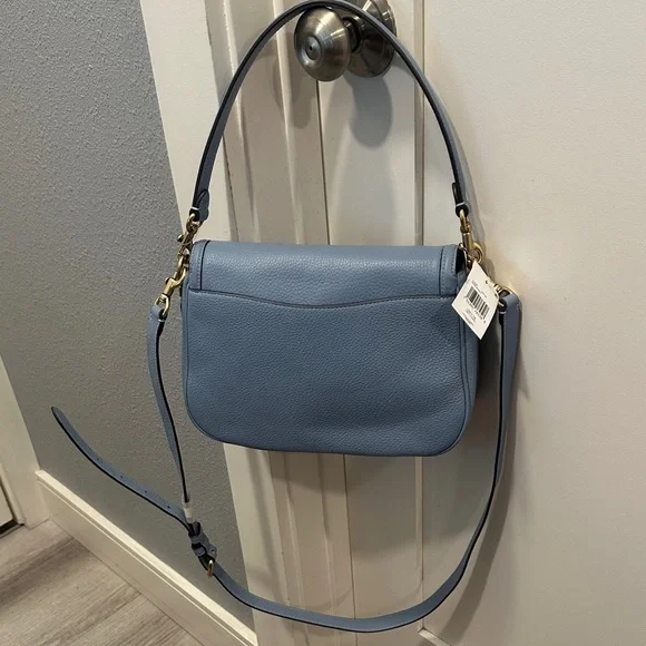 Coach Sky Blue Leather Shoulder/Crossbody and Top Handle Bag - Picture 3 of 6